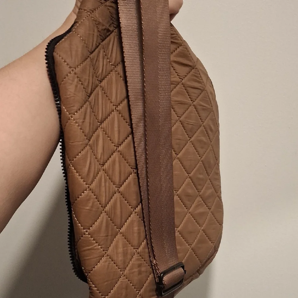 Joan & David Quilted Tan Belt Bag - Picture 6 of 7